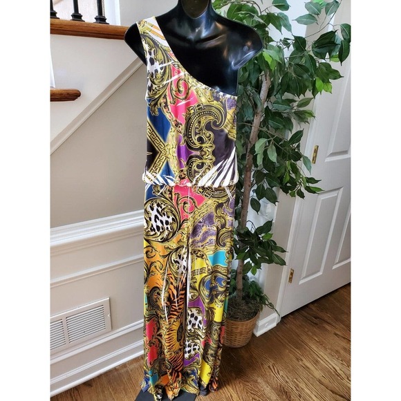 Symphony Women's Multicolor Polyester One Shoulder Off Casual Jumpsuits Size M - Picture 6 of 9